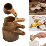 
  
  Sustainable Acacia Wood Measuring Cups & Spoons Set Handcrafted, Durable Kitchen Tools for Baking, Cooking, Coffee - Tea with Hanging Holes
  
