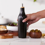 
  
  Modern Minimalist Elegant Ceramic Oil Dispenser Bottle - 15.55oz Leak-Proof Vinegar & Condiment Container for Kitchen, BBQ, Camping
  
