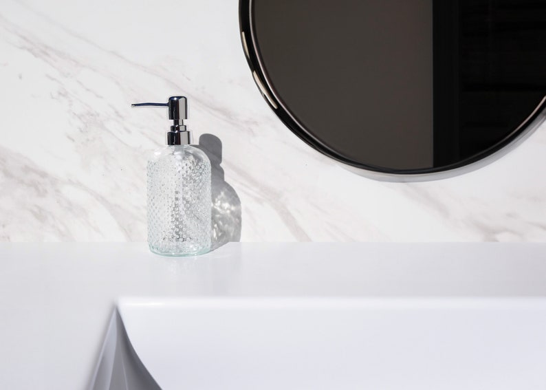 
  
  Modern Minimalist Round Glass Soap Dispenser
  
