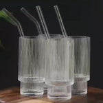 
  
  Modern Fluted Glasses Origami Style - Set of 4 (11.83 oz)
  
