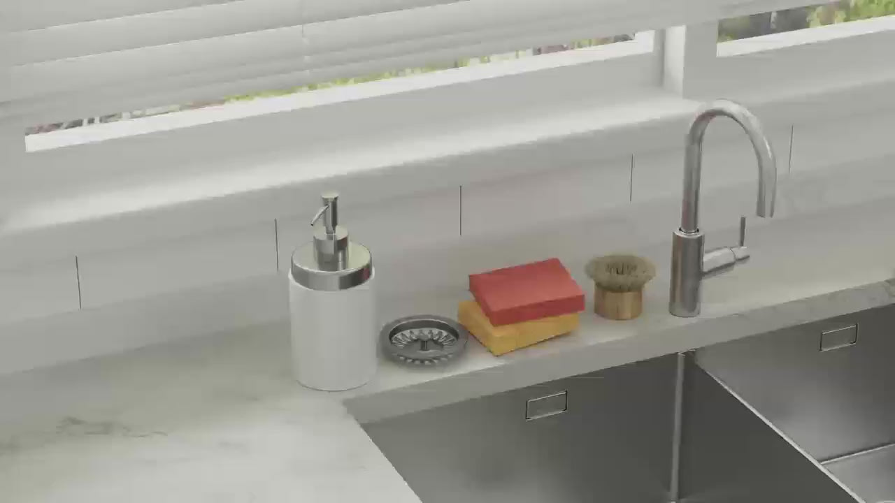 
  
  Modern Minimalist Sink Caddy - Sponge Drain Rack With Dishcloth Holder
  
