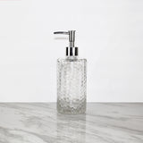
  
  Modern Clear Hammered Glass Soap Dispenser
  
